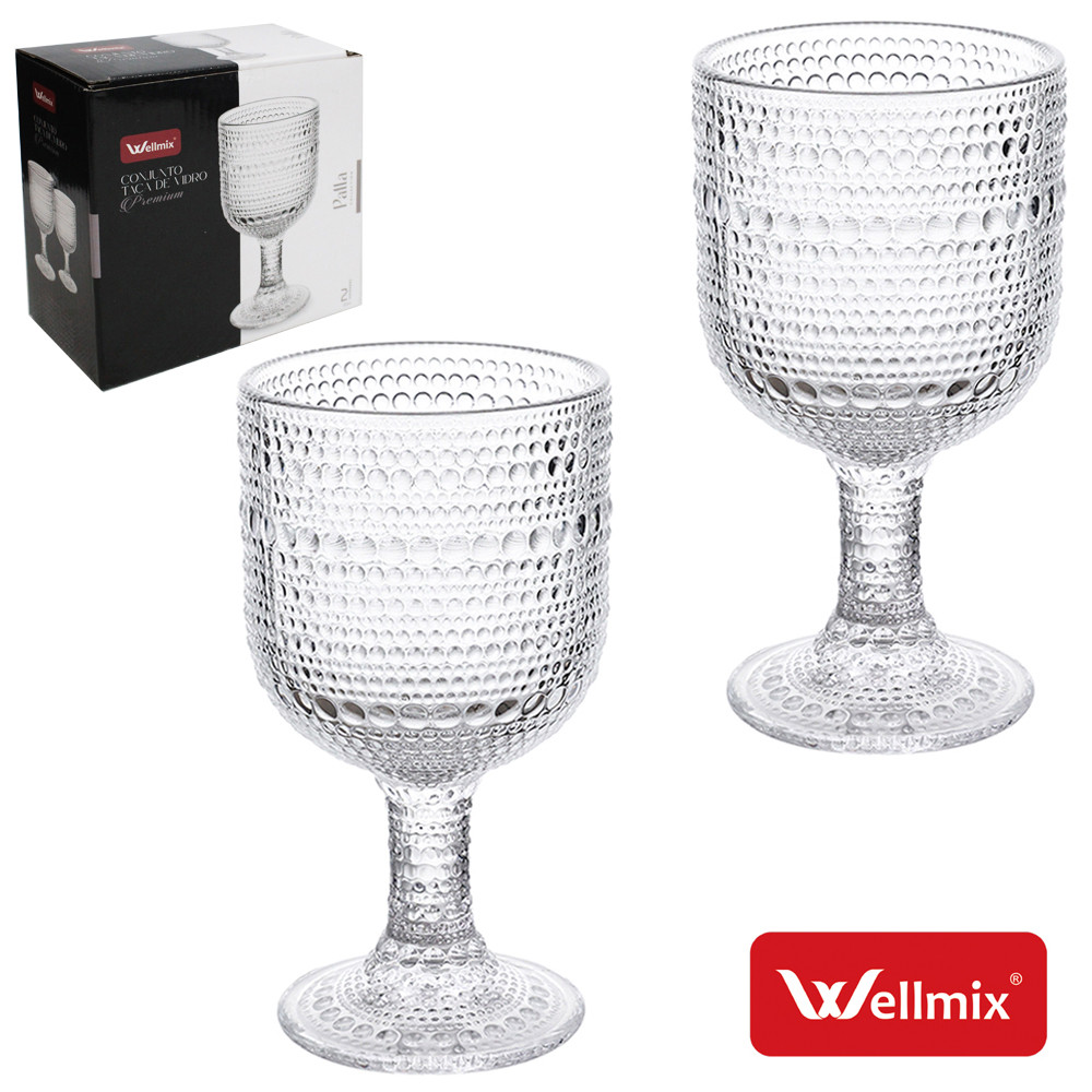 Jogo de Taça de Vidro para Água Vinho Palla com 2 peças 255ml