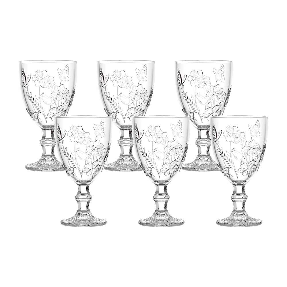 Jogo de Taça de Vidro Para Água Vinho Linha Spring Com 6 Peças 320ml